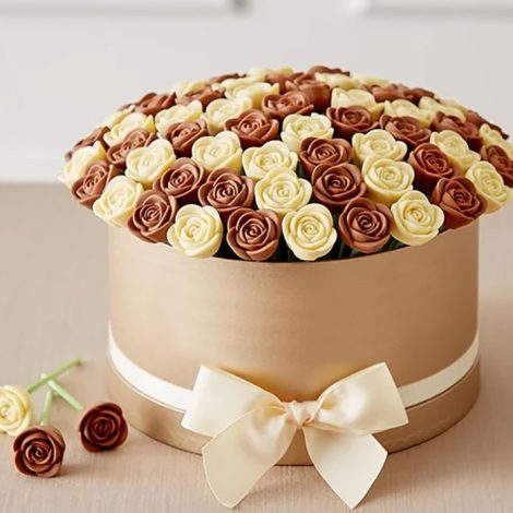 Belgian Chocolate Roses Classic Milk White