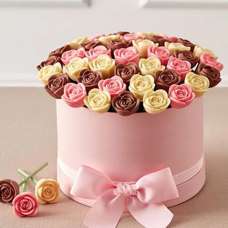 Belgian Chocolate Roses – Perfectly Pink